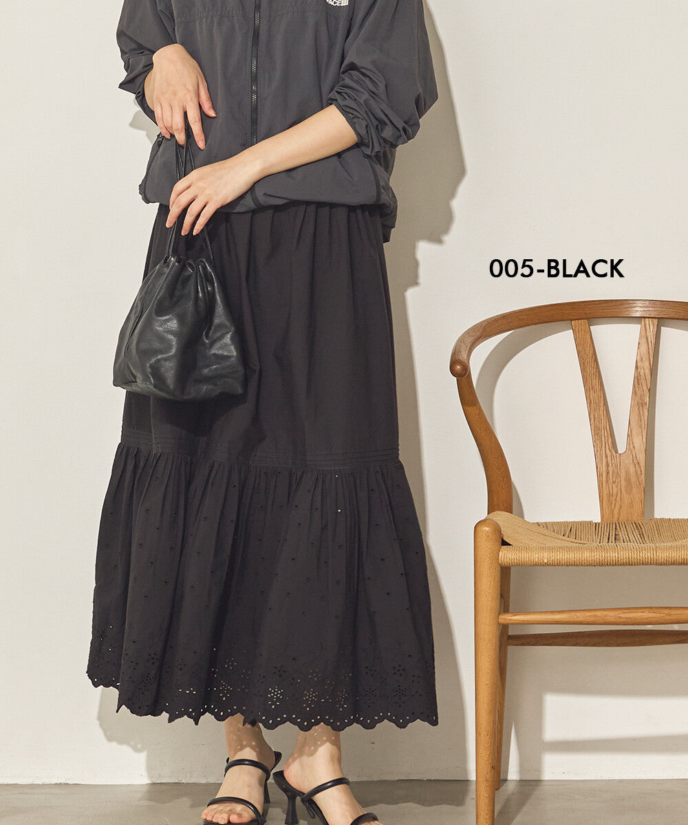 ポプリンティアードスカート [21020-8126]