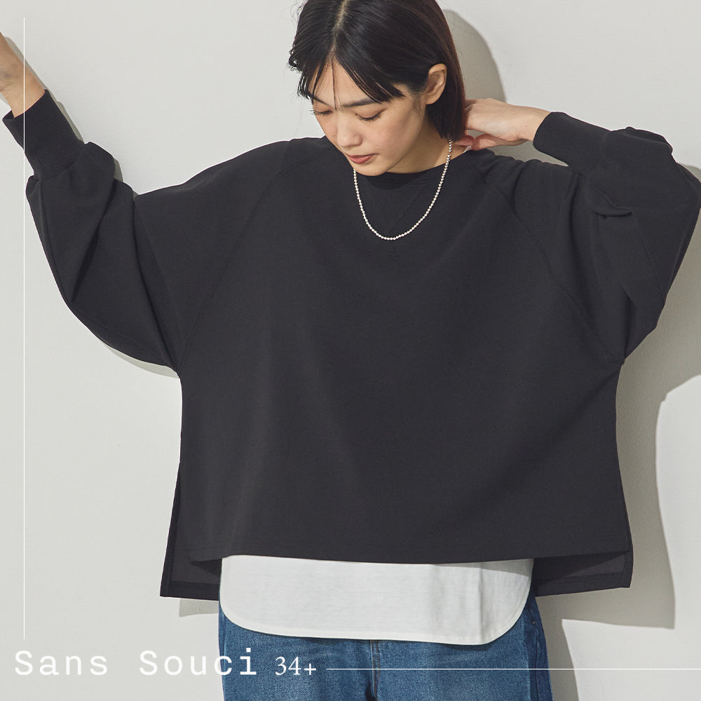 カットジョーゼットラグランスリーププルオーバー+タンクセット[21034-6136]
