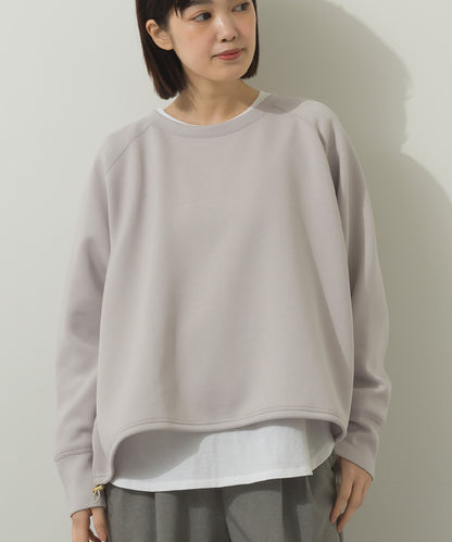 ソフトダンボールニット裾ドロストプルオーバー[21036-6136]