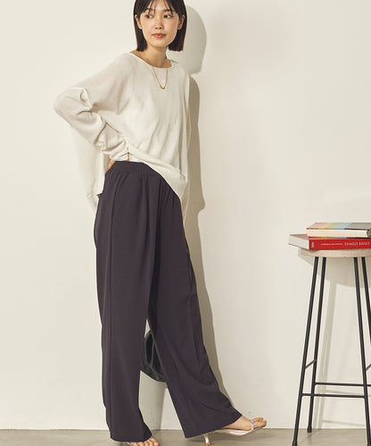 カットジョーゼットセンタープレスパンツ[21070-1136]