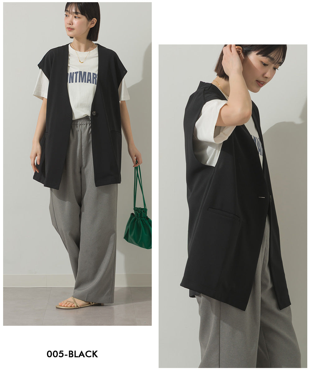 カットジョーゼットノーカラージレ[21071-6136]