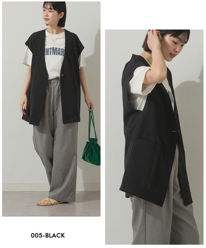カットジョーゼットノーカラージレ[21071-6136]