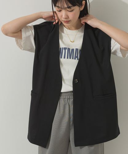 カットジョーゼットノーカラージレ[21071-6136]