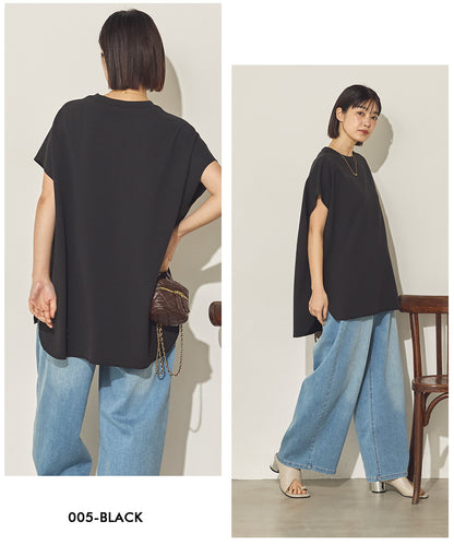 カットジョーゼットワイドシルエットガゼットプルオーバー[21072-6136]