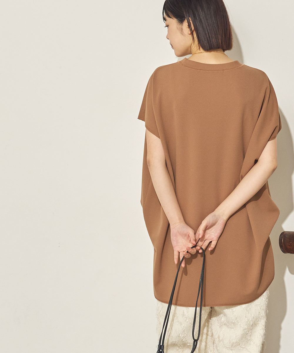 カットジョーゼットワイドシルエットガゼットプルオーバー[21072-6136]