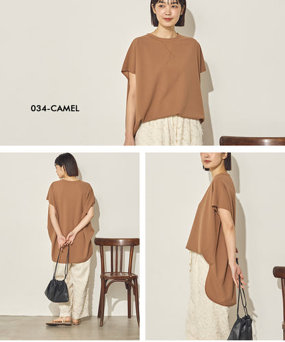 カットジョーゼットワイドシルエットガゼットプルオーバー[21072-6136]