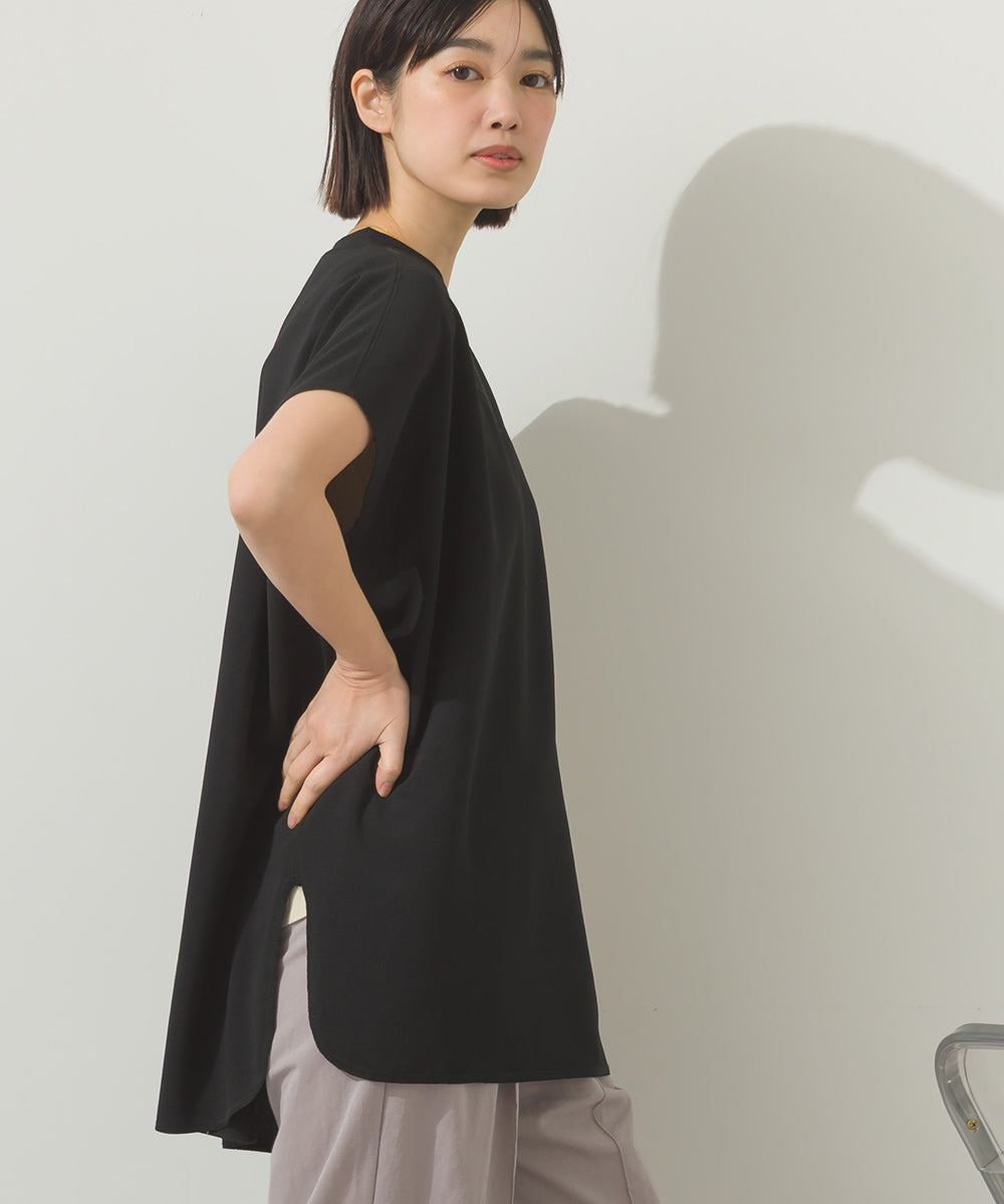 カットジョーゼットワイドシルエットガゼットプルオーバー[21072-6136]