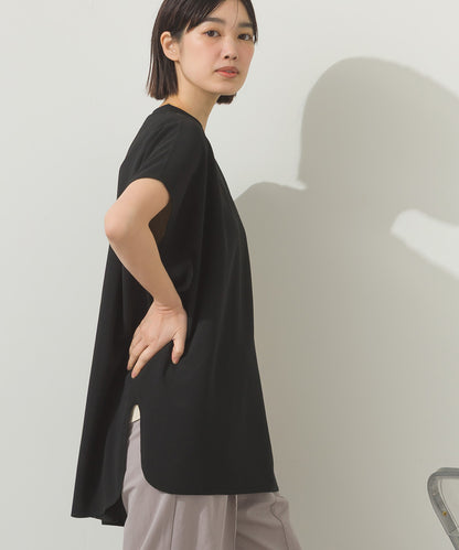 カットジョーゼットワイドシルエットガゼットプルオーバー[21072-6136]