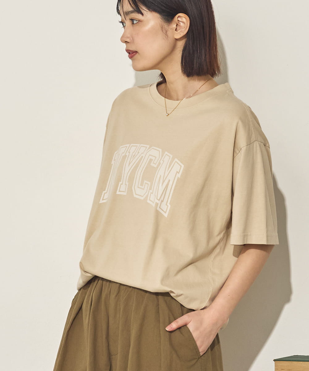 バイオポリウォッシュプリントTシャツ[21087-6126]