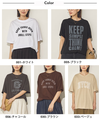 バイオポリウォッシュプリントTシャツ[21087-6126]