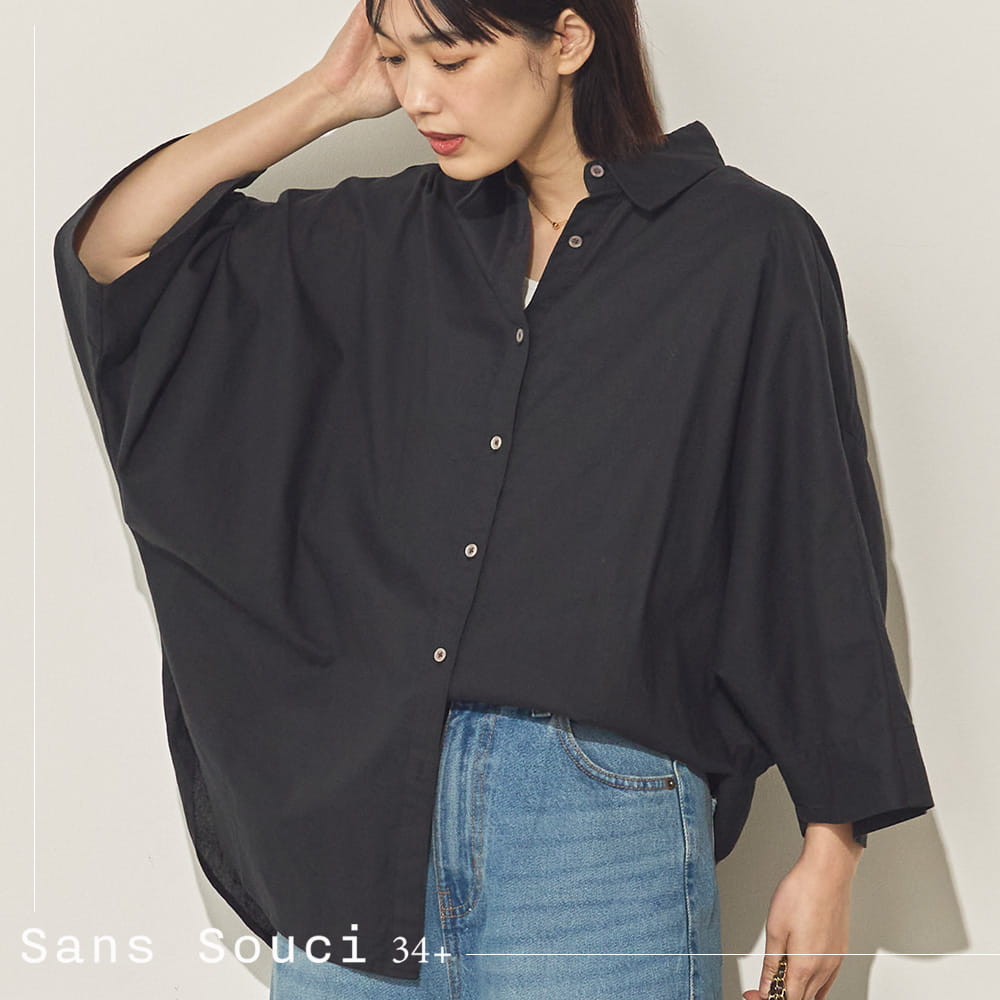 綿麻ドルマンブラウス[21101-4126]