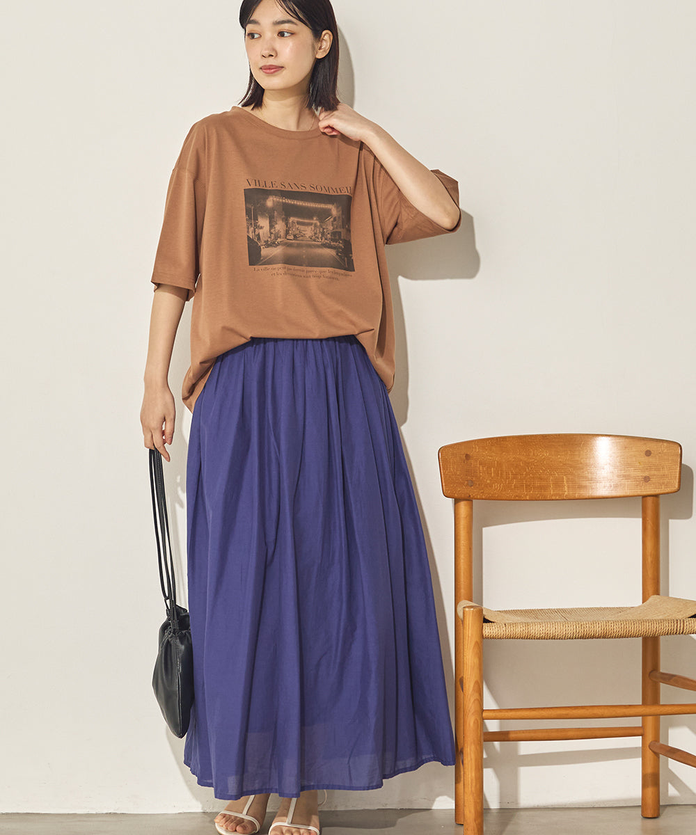 汗染み防止フォトプリントTシャツ[21173-6136]