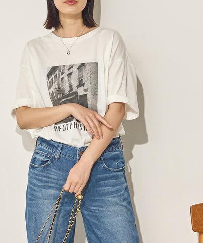 汗染み防止フォトプリントTシャツ[21173-6136]