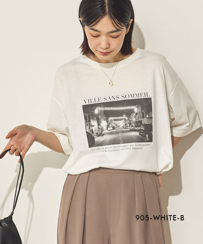汗染み防止フォトプリントTシャツ[21173-6136]