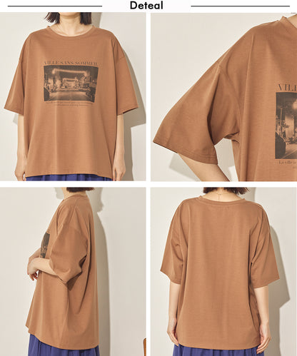 汗染み防止フォトプリントTシャツ[21173-6136]