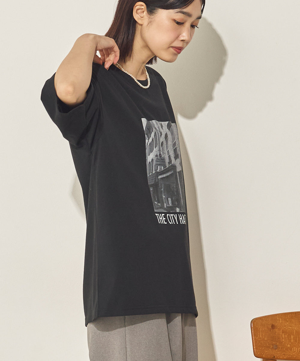 汗染み防止フォトプリントTシャツ[21173-6136]