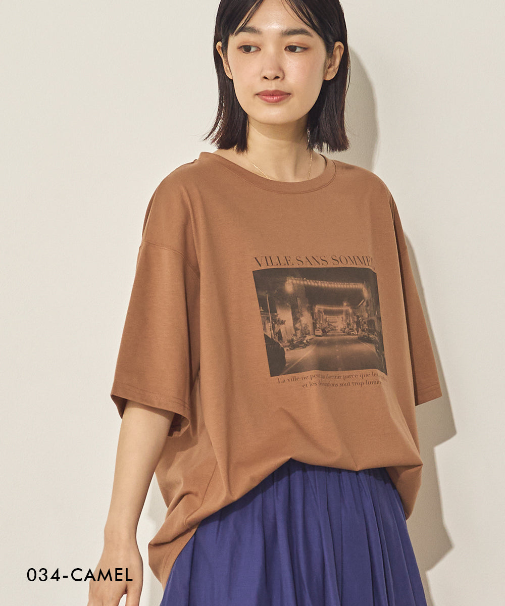 汗染み防止フォトプリントTシャツ[21173-6136]