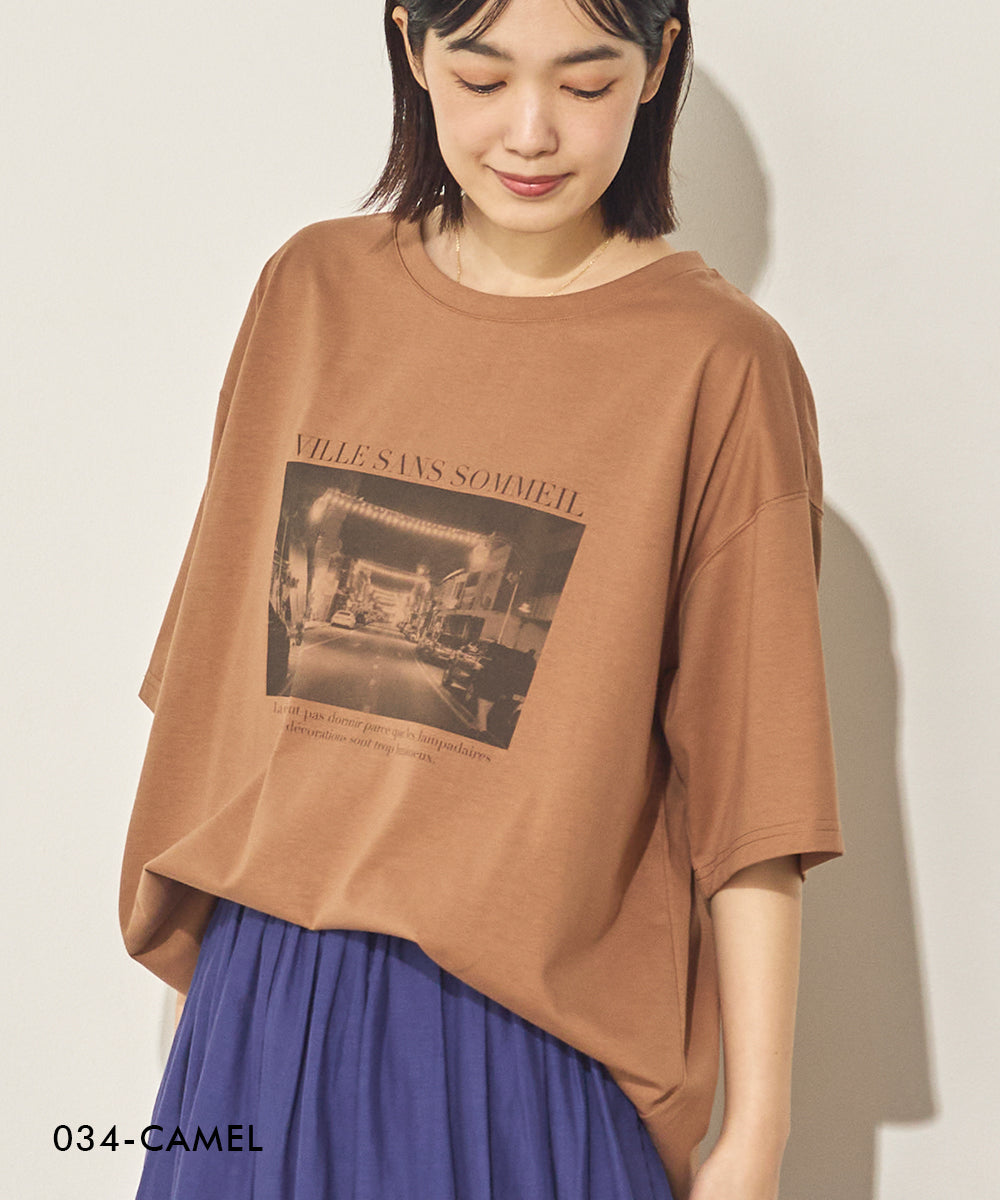 汗染み防止フォトプリントTシャツ[21173-6136]