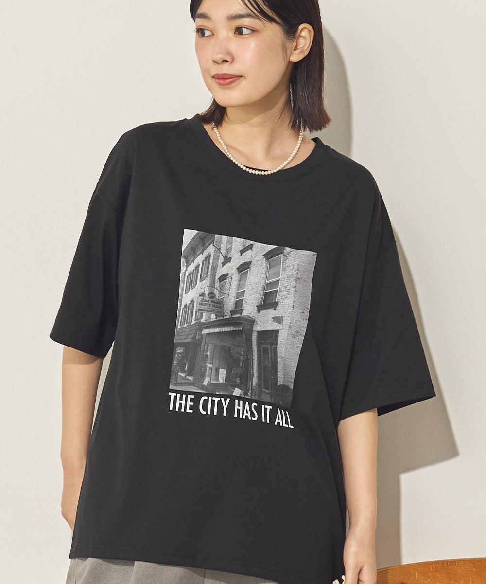 汗染み防止フォトプリントTシャツ[21173-6136]