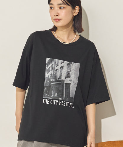 汗染み防止フォトプリントTシャツ[21173-6136]