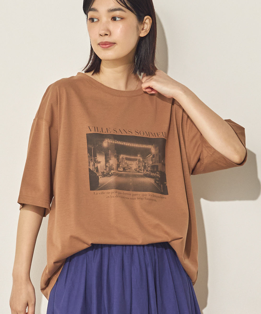 汗染み防止フォトプリントTシャツ[21173-6136]