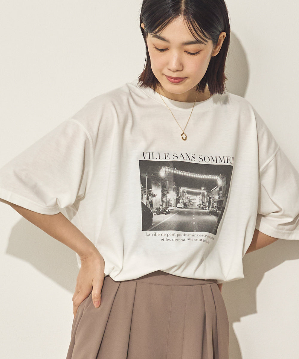汗染み防止フォトプリントTシャツ[21173-6136]