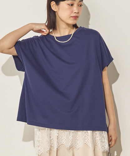 汗染み防止 裾レースレイヤードTシャツセット[21175-6136]