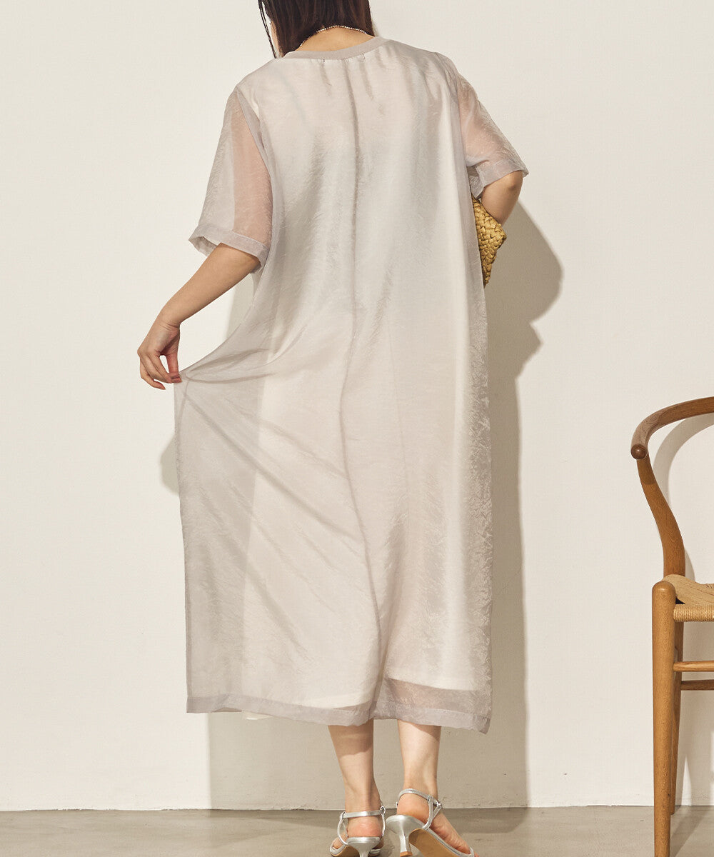 接触冷感シアーレイヤードワンピース[21188-7136]