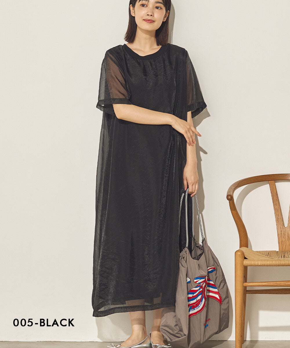 接触冷感シアーレイヤードワンピース[21188-7136]