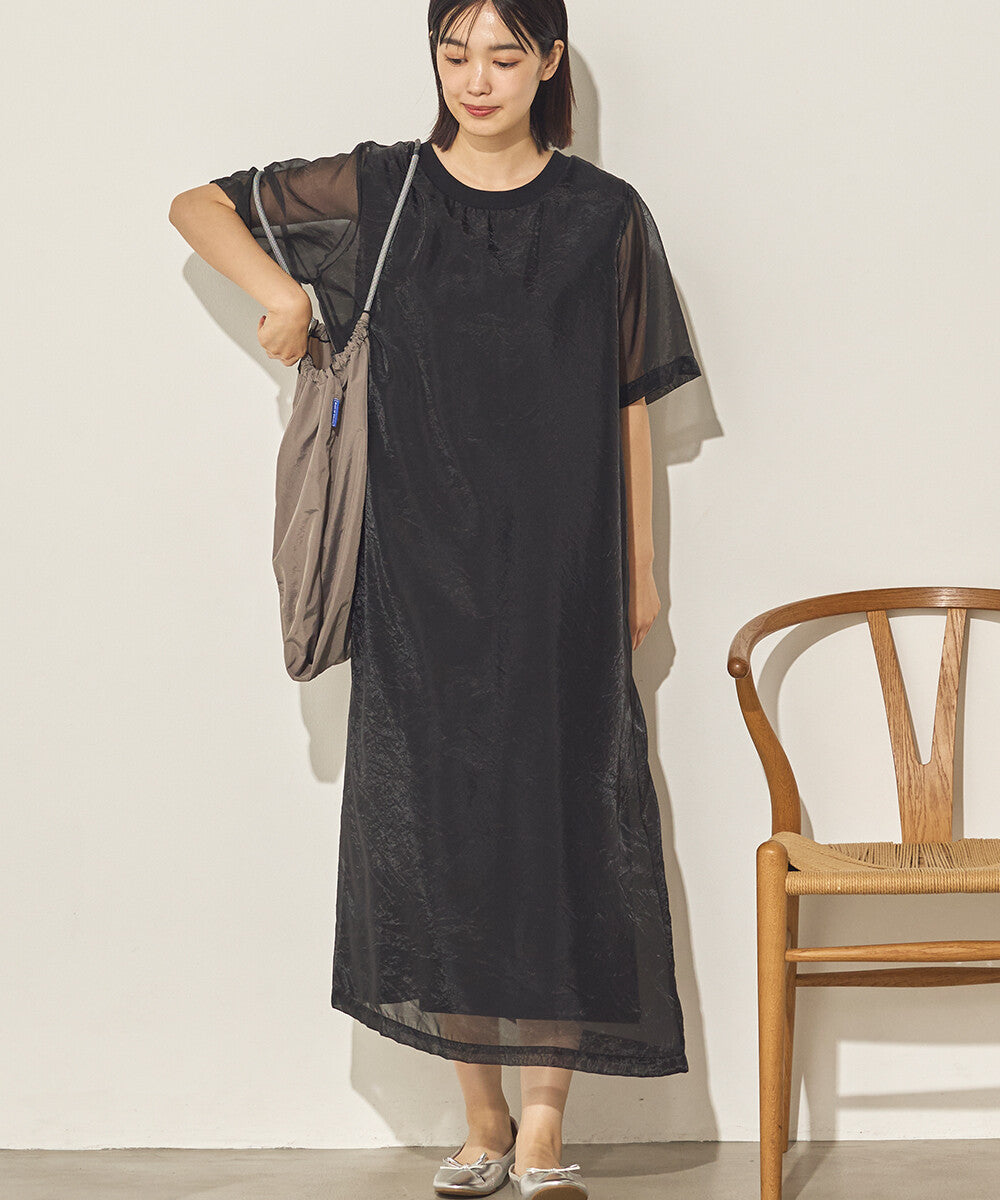 接触冷感シアーレイヤードワンピース[21188-7136]