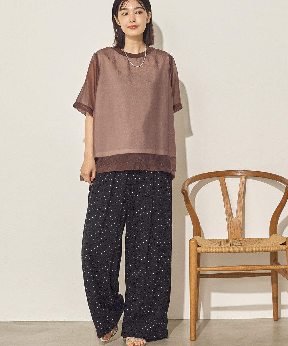 接触冷感シアーレイヤードプルオーバー[21189-6136]