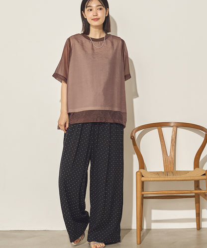 接触冷感シアーレイヤードプルオーバー[21189-6136]