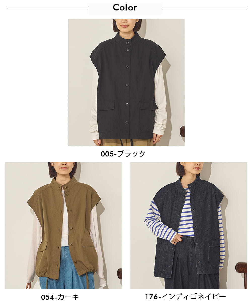ダンプ＆デニムスタンドネックベスト[31212-9126]