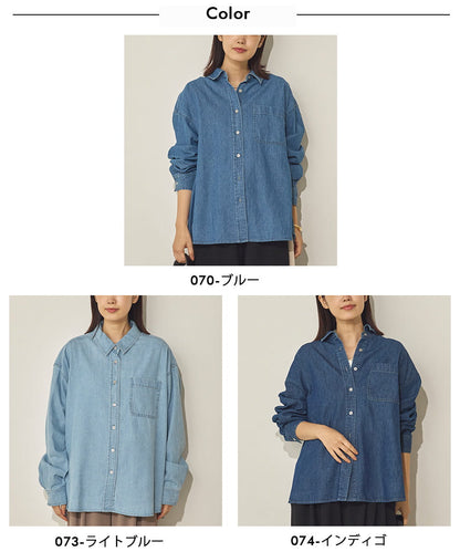 6ozデニムオーバーシャツ[31216-4136]