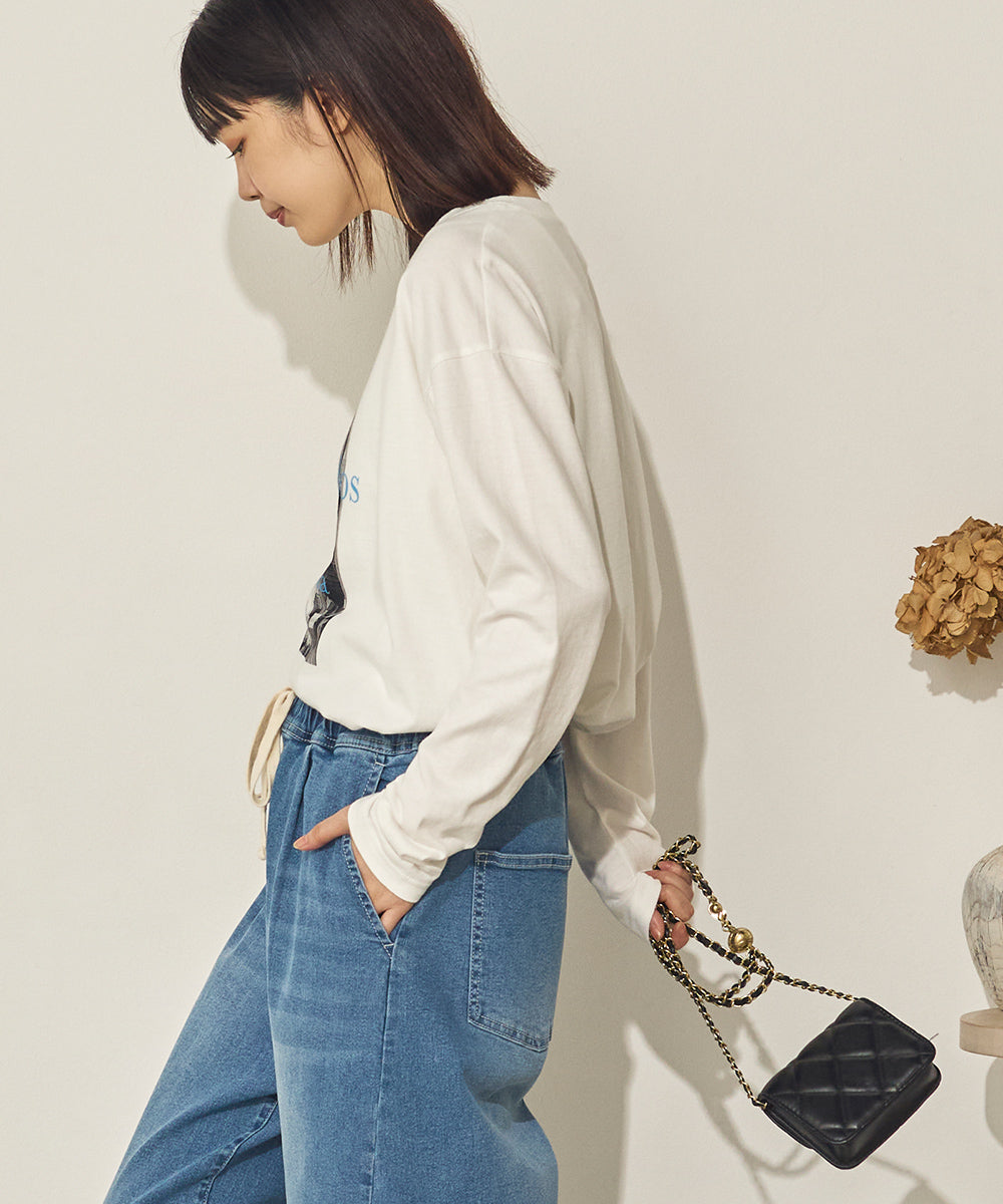 コットンフォトプリント長袖Tシャツ[31226-6136]