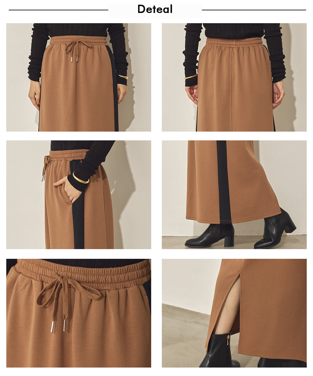 ダンボールニットサイドラインスカート[31231-2136]