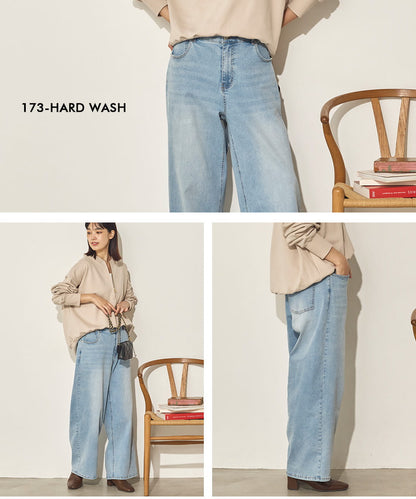 12オンスストレッチデニムワイドコクーンパンツ[31238-1136]