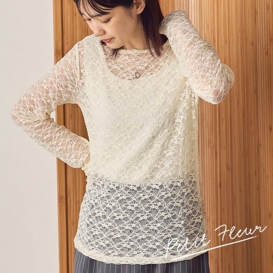 【Petit Fleur】カットレーストップス[86301009]