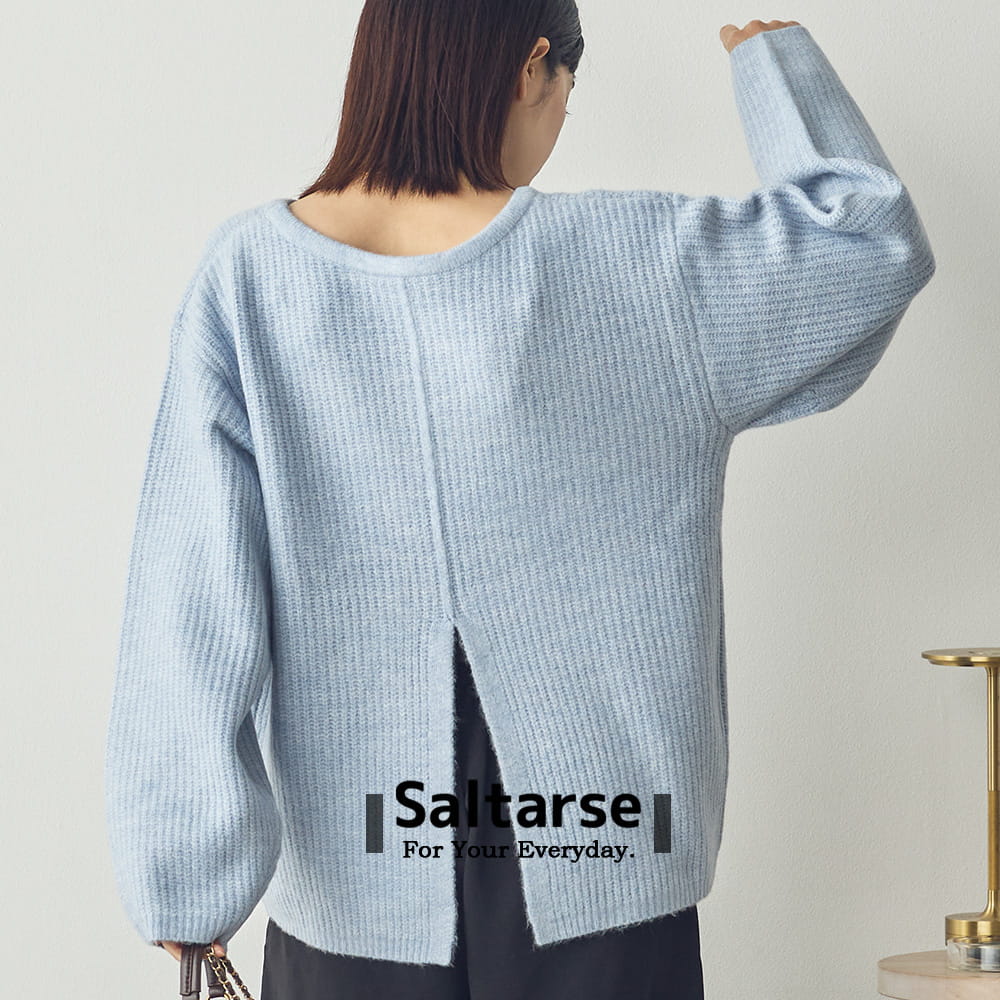 【Saltarse】ボートネック2wayニットトップス[DB-26210]