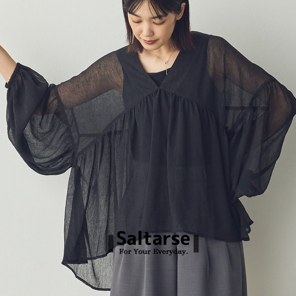 【Saltarse】シアーワッシャーブラウス[SH-0701]
