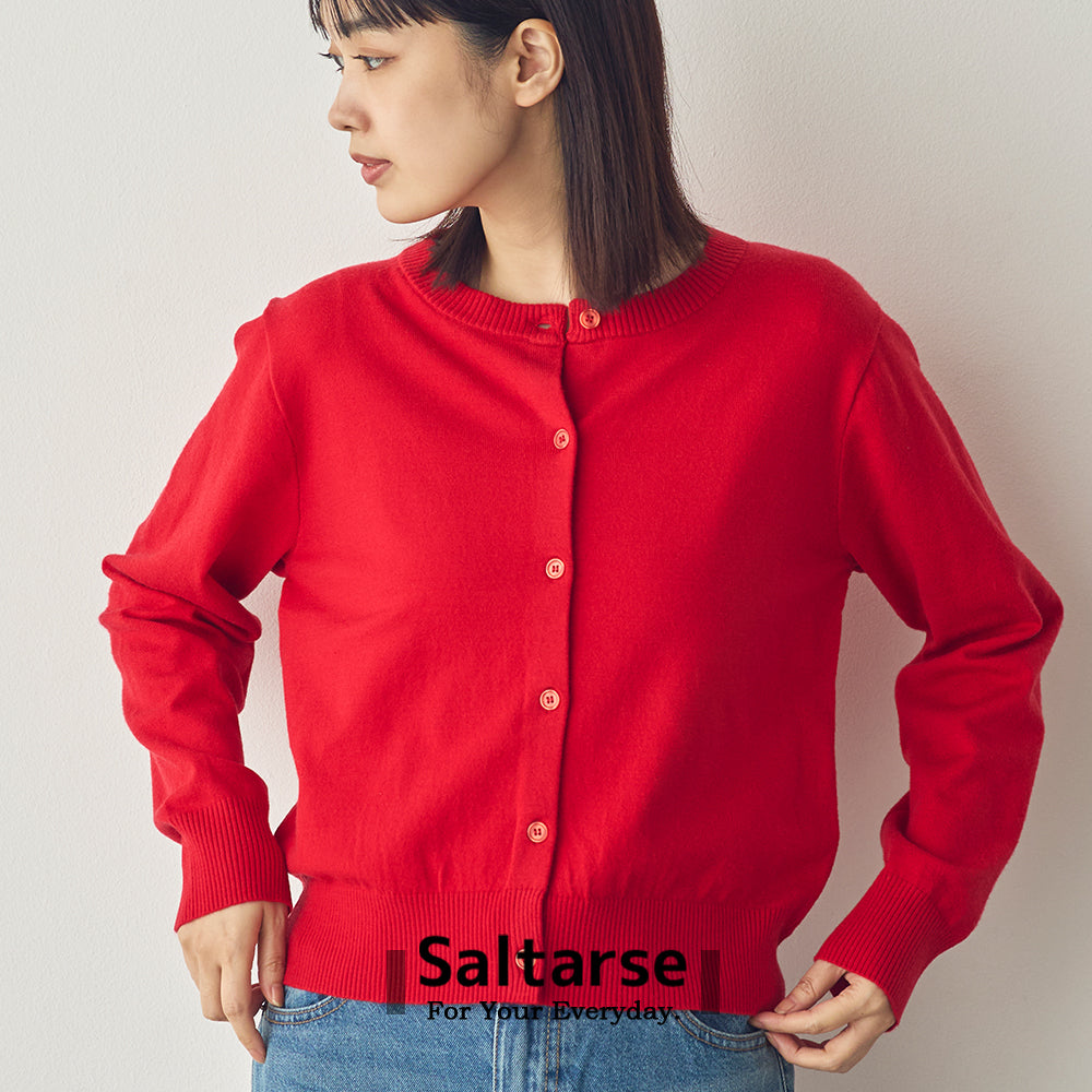 【Saltarse】クルーネックニットカーディガン[Y-77500]