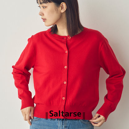 【Saltarse】クルーネックニットカーディガン[Y-77500]
