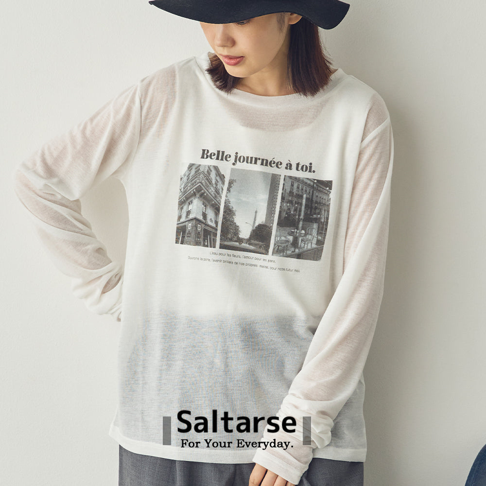 【Saltarse】シアープリントトップス[Z-35006]