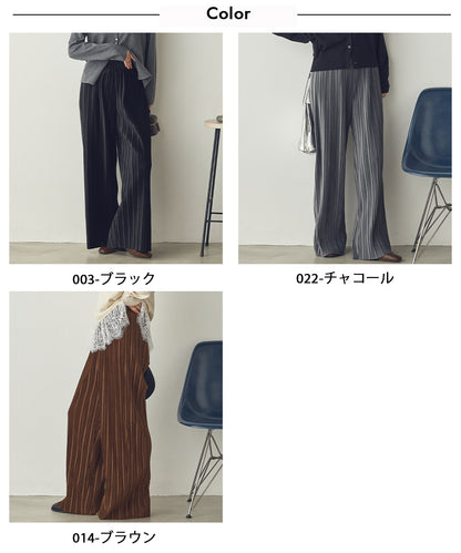 【Saltarse】ベロアプリーツワイドパンツ[Z-95001]